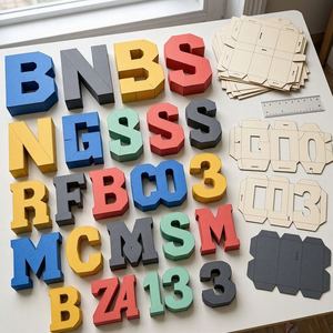 Letras y números 3D
